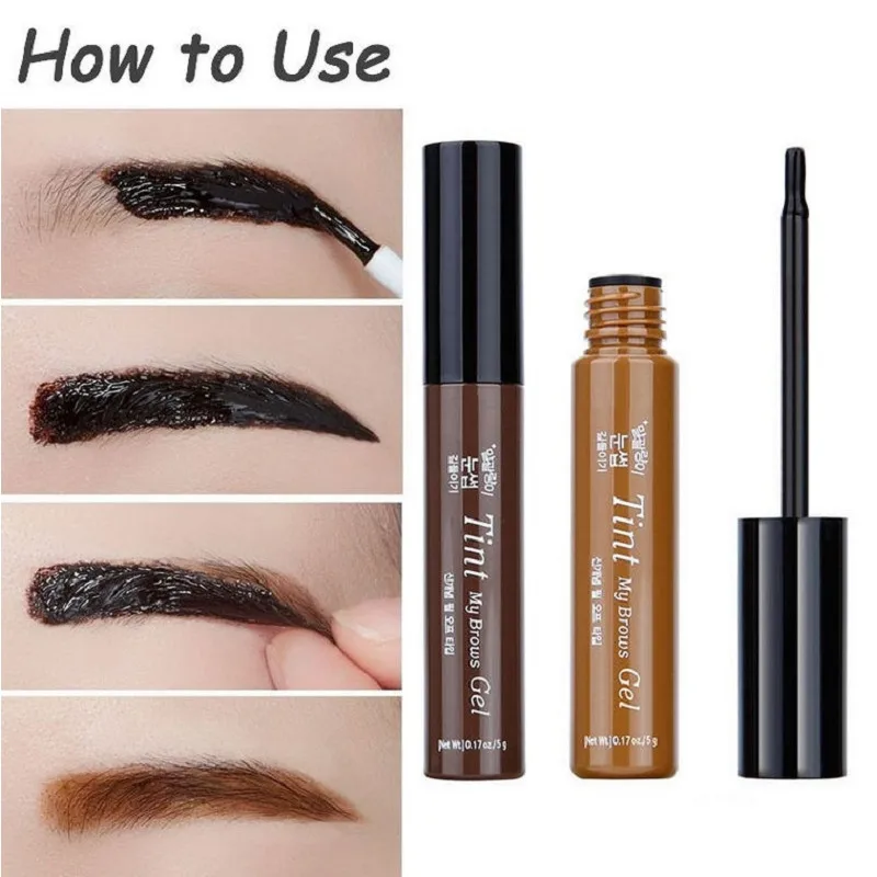 1 шт. гель для бровей черный кофейный серый отшелушивает брови татуаж тени