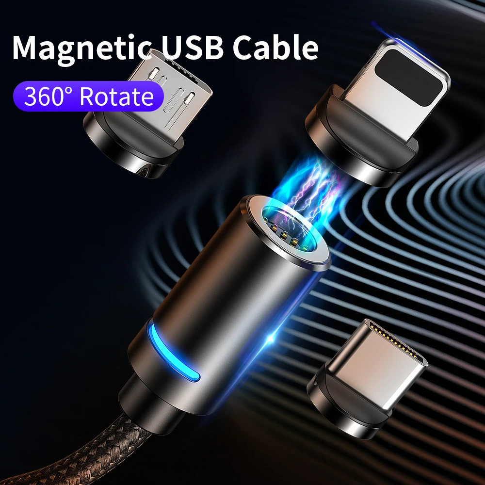 Магнитный кабель Udyr Micro USB Type C зарядный для Samsung iPhone 7 6 зарядное устройство быстрый шнур провода