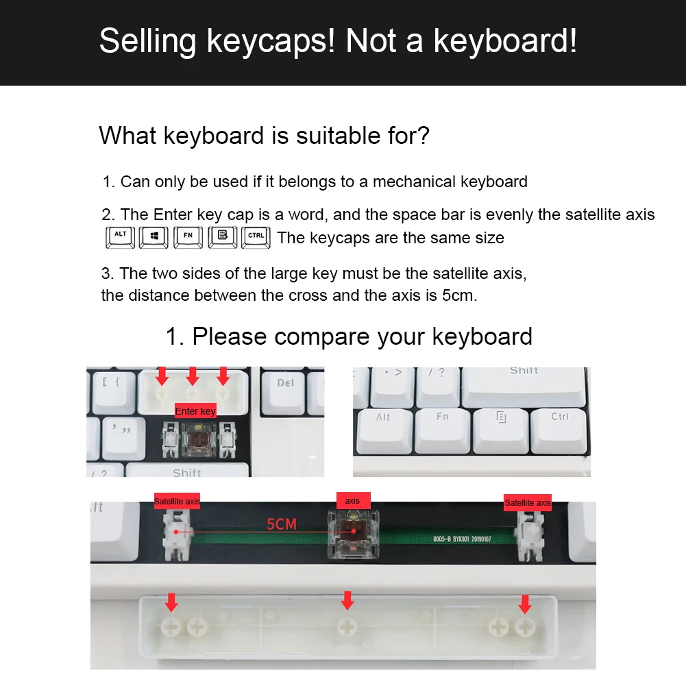 Keycaps двойной выстрел с подсветкой PBT/ABS Pudding Keycap набор съемником для DIY Cherry MX