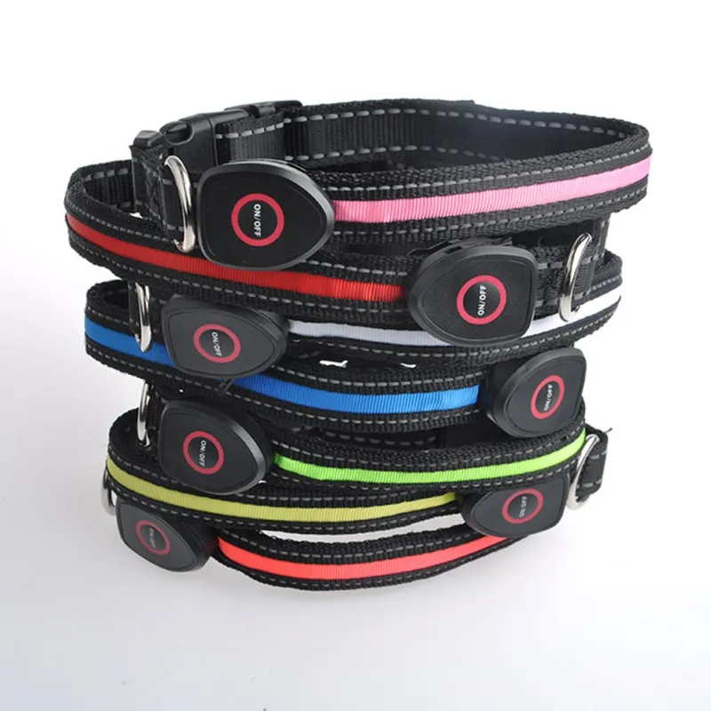 Светодиодный USB ошейник для собак защитный светильник светящиеся ошейники