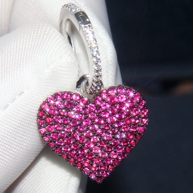 

Женские серьги в форме сердца, инкрустированные цирконием, из стерлингового серебра S925 пробы, универсальные, Монако, ювелирные изделия