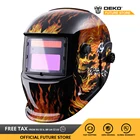 DEKO Сварочная маска с черепом, с автоматическим затемнением, регулируемый диапазон 49-13, Сварочная линза для шлема, аккумулятор CR2032, 2019