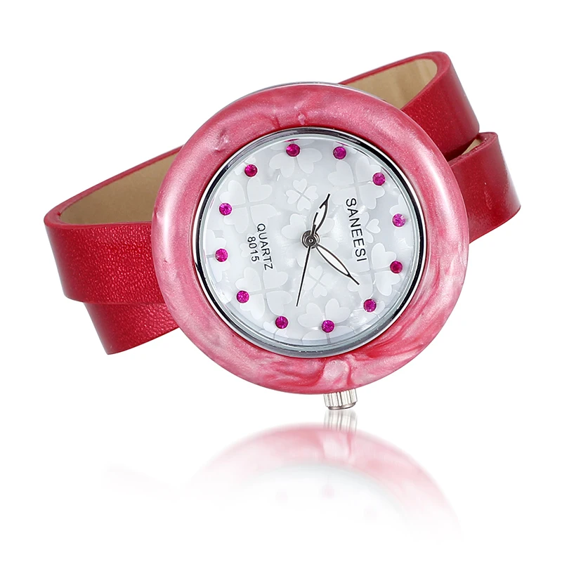 Новое поступление модные кварцевые часы для женщин длинный кожаный ремешок из