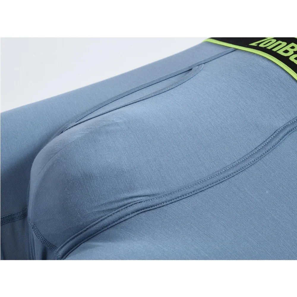 

Men's Boxer Underwear Long Male Boxer Briefs Bamboo Fiber Male Fashion Briefs Solid Color 4 PCS/Lot