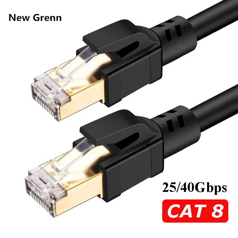Плоский Ethernet Кабель CAT8 40 Гбит/с RJ45 Lan кабель сетевой для компьютерного роутера