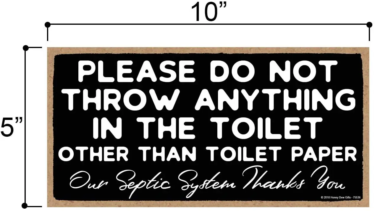 

Please Do Not Throw Anything in The Toilet, Hanging Funny Bathroom Sign, Wall Art, Decorative Wood Sign Home Decor, Toilet Sign