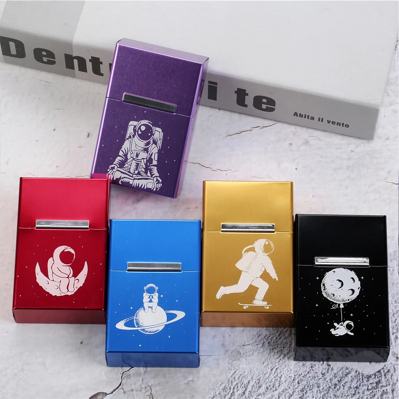 Чехол для сигарет металлический чехол на заказ с изображением астронавта