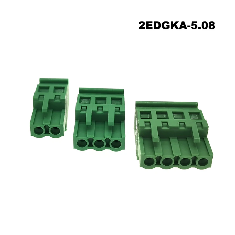 50 шт. штепсельный винтовой Клеммник PCB шаг разъема 5 08 мм 2EDGK/KA штекер 2/3/4/5/6/7/8/9/10P