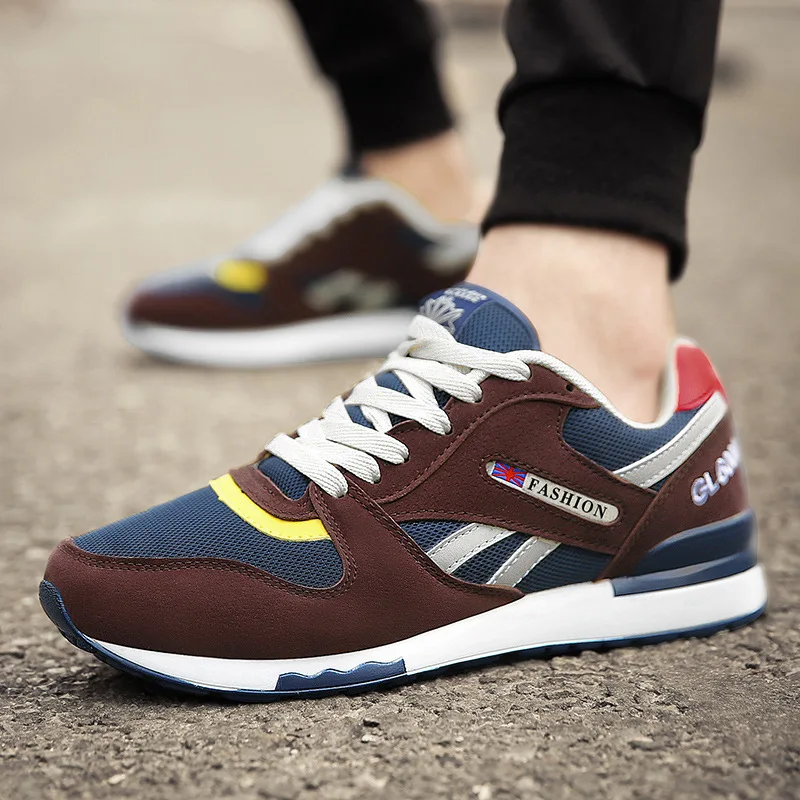 Кроссовки Youpin мужские в стиле ретро кожаные дышащие сетчатые для бега