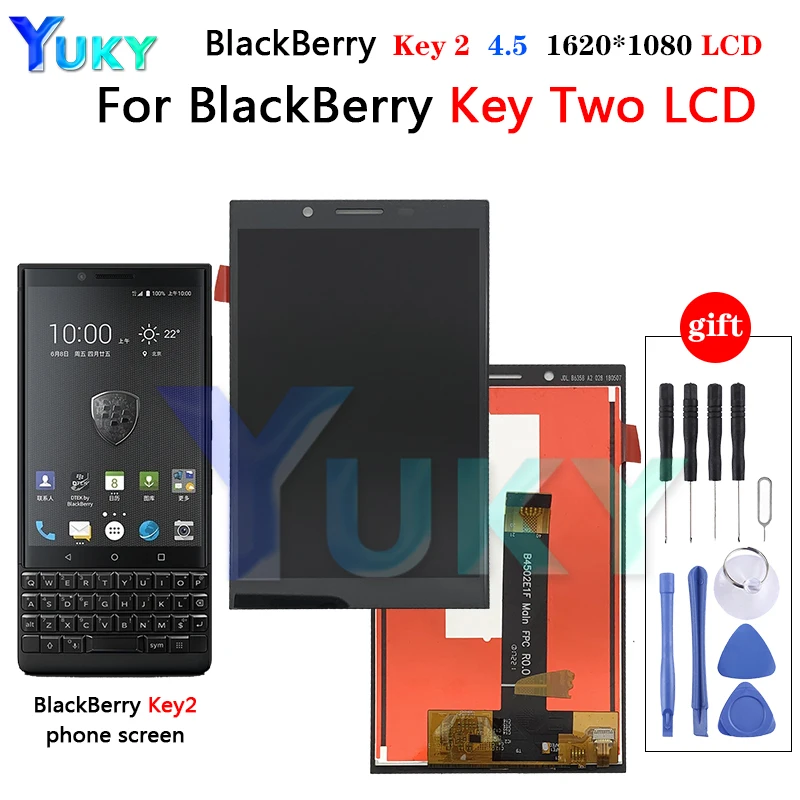 

100% протестированный новый дисплей для BlackBerry KEY 2 LCD Key2 дисплей 1620x1080 Pantalla Замена для BlackBerry Keytwo LCD