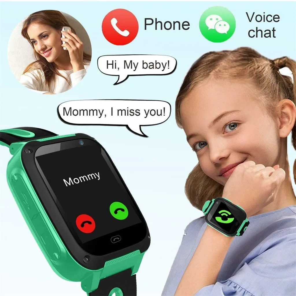 Детские Смарт-часы SOS анти-потери 2G SIM-карта часы трекер местоположения Smartwatch