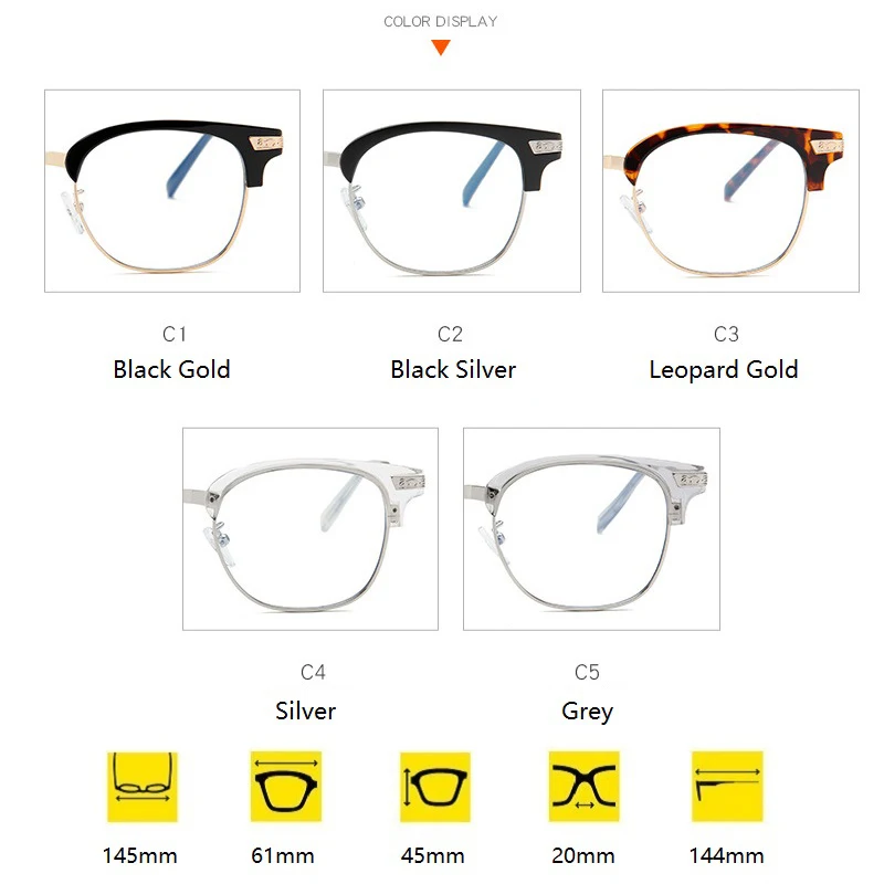 

Anti Blue Light Glasses Frame For Computer Gaming Men Women Fashion Square Protection Eyeglasses Anti Radiation Unisex