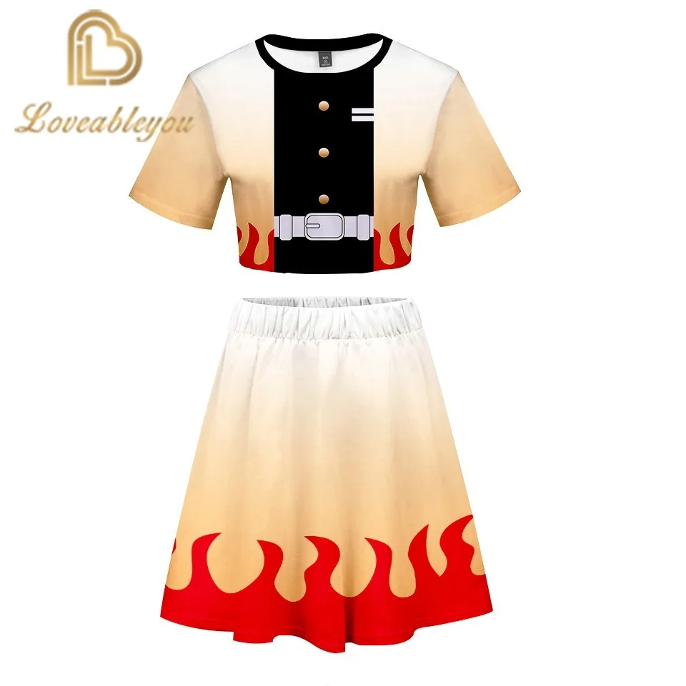 Костюм женский летний из юбки и шортов рассекающий демонов|Игровые костюмы| |