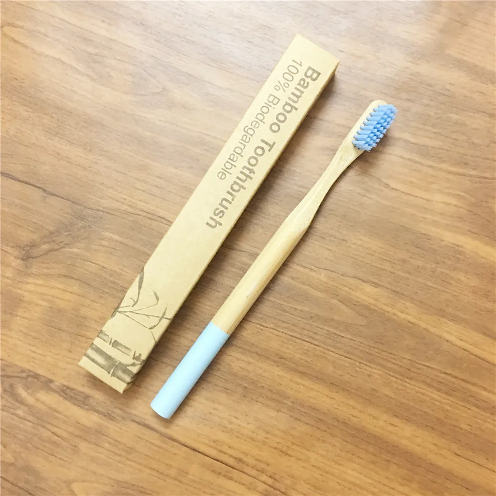 Круглая бамбуковая зубная щетка веганская ручка средняя щетина Экологичная cetillo