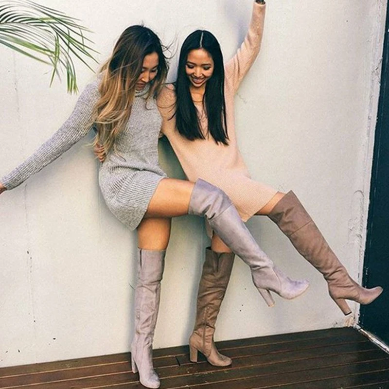 HEFLASHOR сексуальное осенне зимнее вязаное платье свитер женские сексуальные