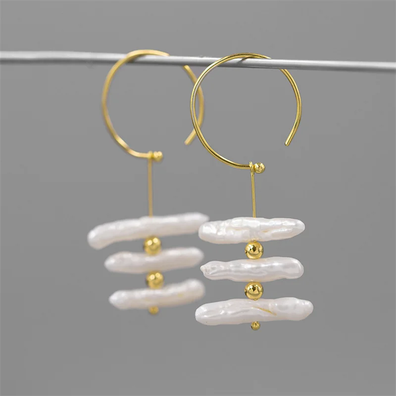 Женские Геометрические серьги подвески INATURE из стерлингового серебра 925 пробы с