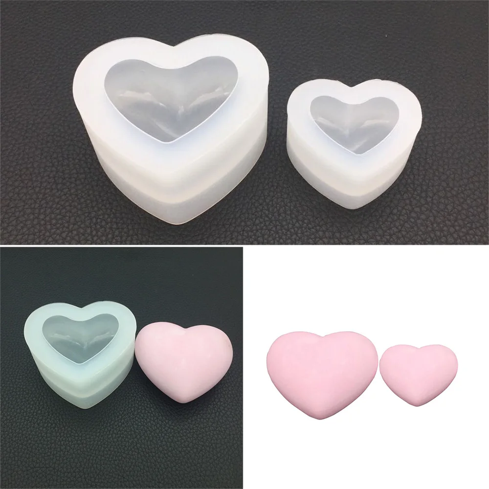 3D Love Heart Dessert Cake Silicone Mold Mousse Home Kitchen Baking Pastry Decoration Handmade Crystal Candy Moulds AX-2011 | Дом и сад