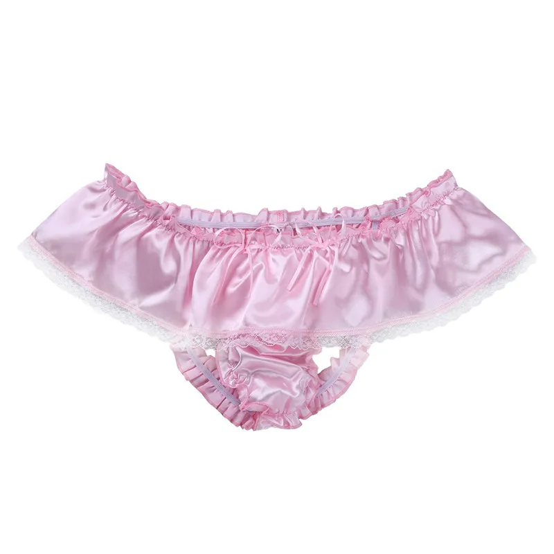 Горячее сексуальное мужское мягкое блестящее атласное нижнее белье брифы с