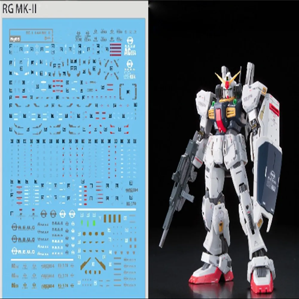 Наклейка для самостоятельной сборки водная паста Bandai RG Gundam MK II модель AEUG Водные