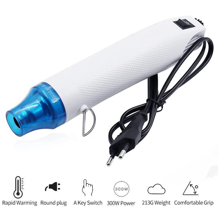Мини Heteluchtpistool Draagbare Warmte пистолет для DIY тиснение Krimpfolie Drogen Verf 300 Вт