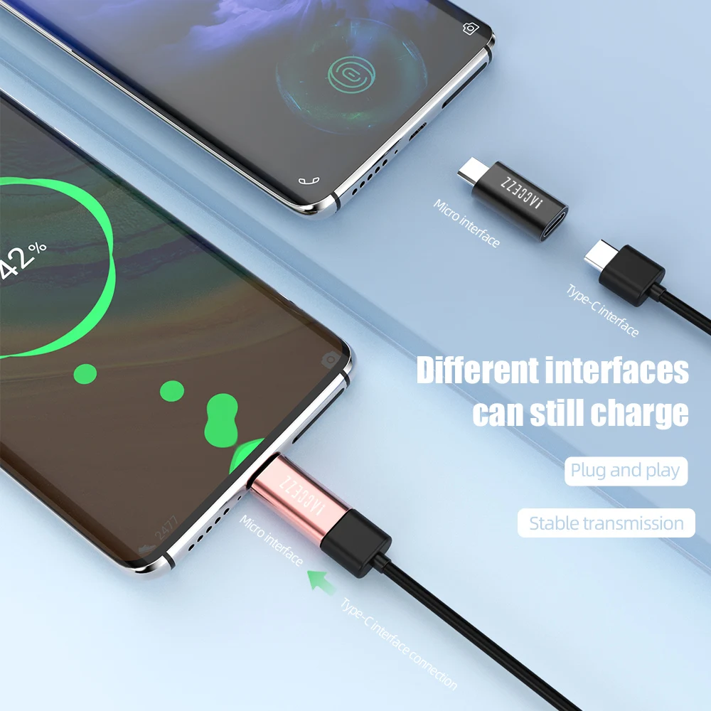 ! Переходник ACCEZZ USB Micro папа на Type-C мама OTG Android конвертер для Xiaomi Redmi Samsung Galaxy S6 S7 Huawei