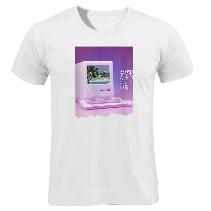 Vaporwave, Мужская футболка, аниме, футболка, топы для мальчиков, короткий рукав, футболка, одежда для мужчин, новинка, просто расцветка, Just Break It