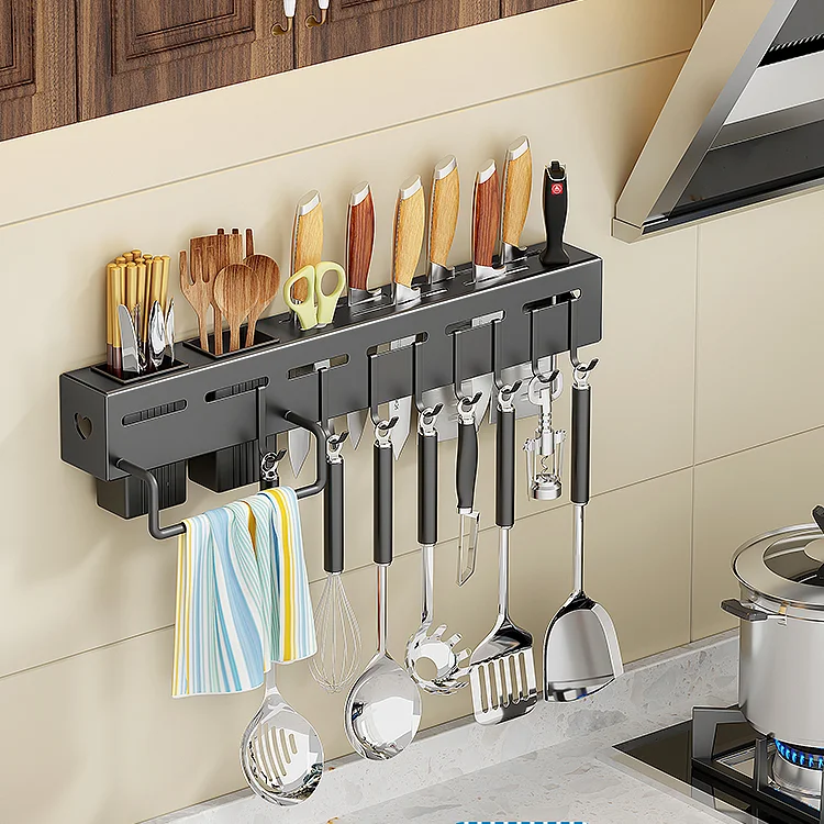

Hanging Wall Mounted Kitchen Racks Storage Holders Shelf Kitchen Racks Kitchenware Organizer Kuchnia Kitchen Accessories BI50KR
