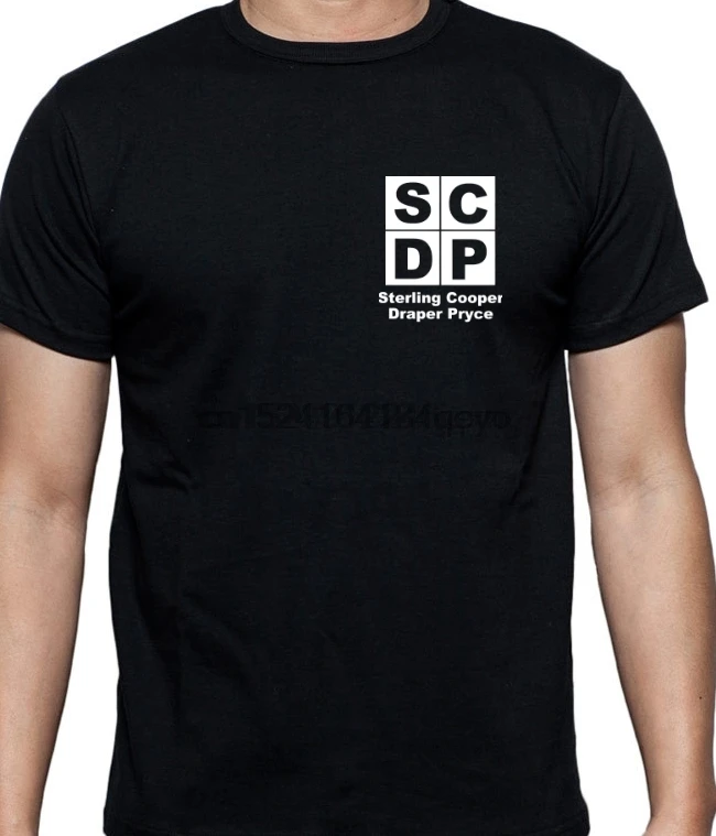 Мужская черная футболка в стиле s Don Draper стерлингового Купера|Мужские футболки| |