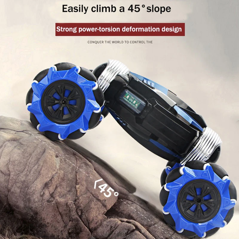 Pаспродажа 4WD RC автомобиль радио Управление Stunt автомобилей жест индукции скручивания вездеход светильник музыка сторона вождения р/у дрейфующая игру...