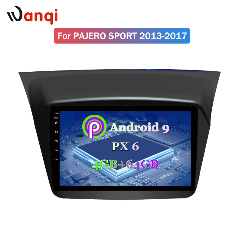 Автомобильный мультимедийный плеер 2din 9 &quotAndroid 0 gps радио для MITSUBISHI PAJERO Sport/L200/2006 +
