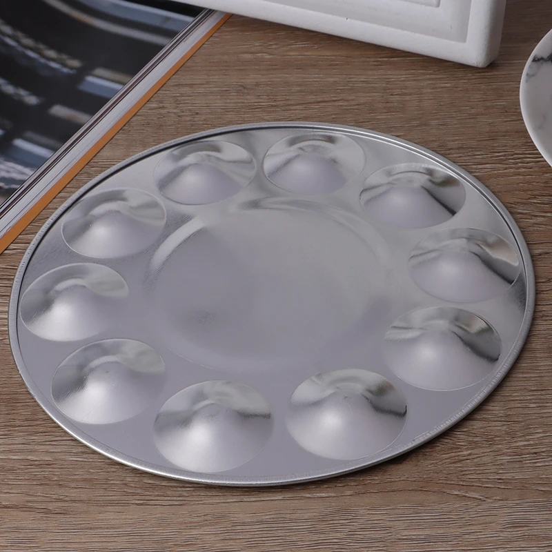 

10 Holes Aluminum Round Color Palette Gouache Watercolor Art Supplies SD&HI