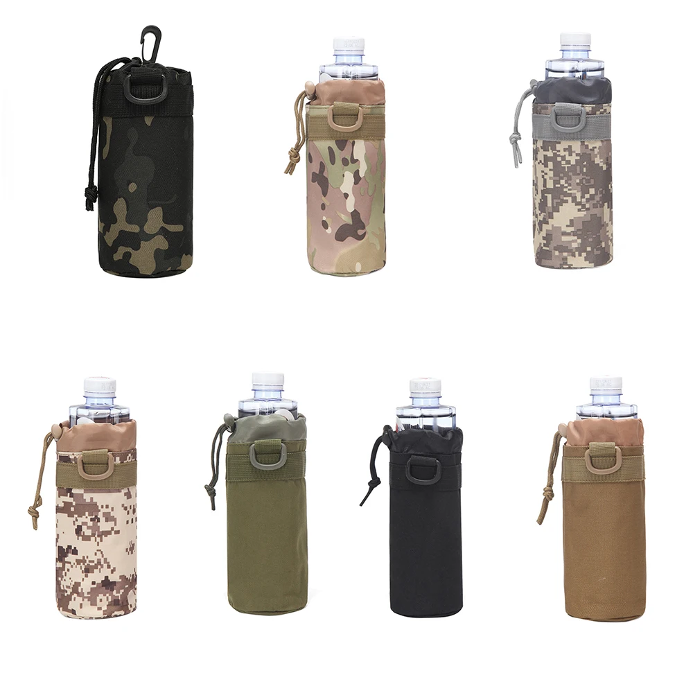 

Outdoor Hunting Water Bottle Carrier Bag Kettle Holder Pouch for Drawstring Cycling Camping Hiking Traveling Tactical Backpack