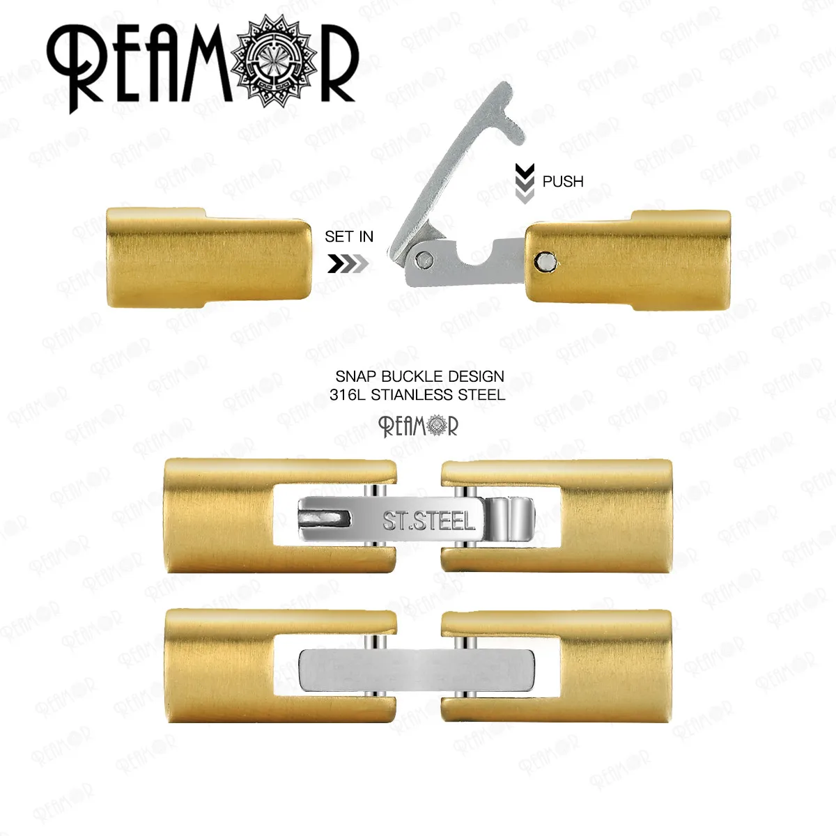 REAMOR простой стиль структурный дизайн мужские женские браслеты волнистые бусины