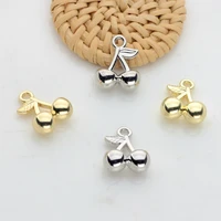 zinc alloy cute mini fruit cherry charms pendant 10pcslot for diy fashion jewelry making finding accessories
