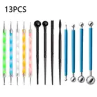 13 шт. набор инструментов для точек с мандалой, инструменты для точек, трафарет с мандалой, шариковый стилус, лоток для краски, окраски, рисования
