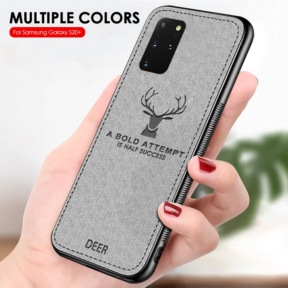 

Защитный чехол для Samsung Galaxy S21 S22 Plus S20 Ultra, силиконовый тканевый чехол с оленем для Samsung S 22 21 Ultra Plus