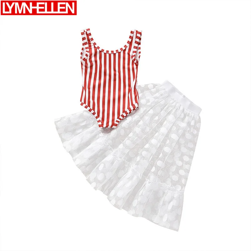 Купальные юбки из 2 предметов летнее милое кружевное платье боди в красную