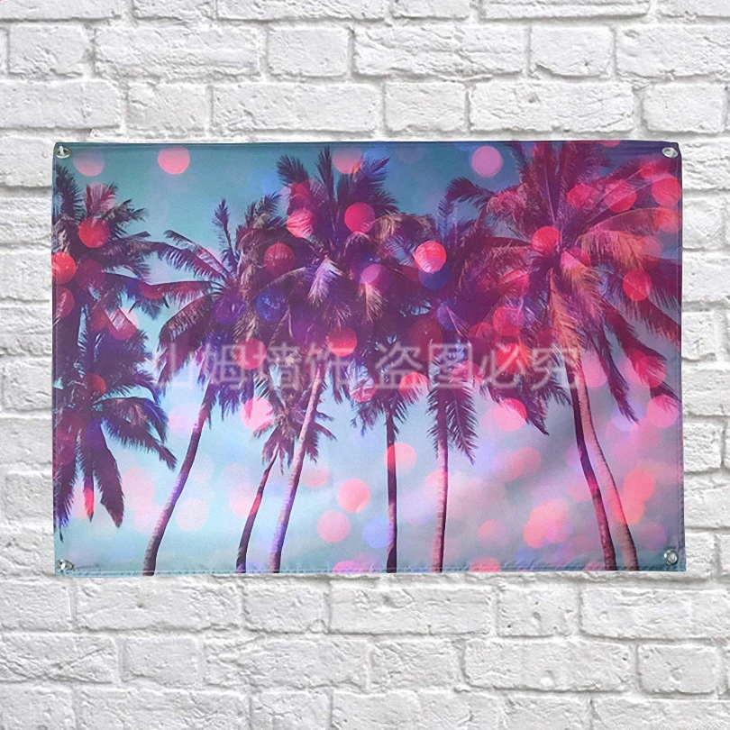Красное кокосовое дерево плакаты баннеры тема бара кафе гостиницы настенное