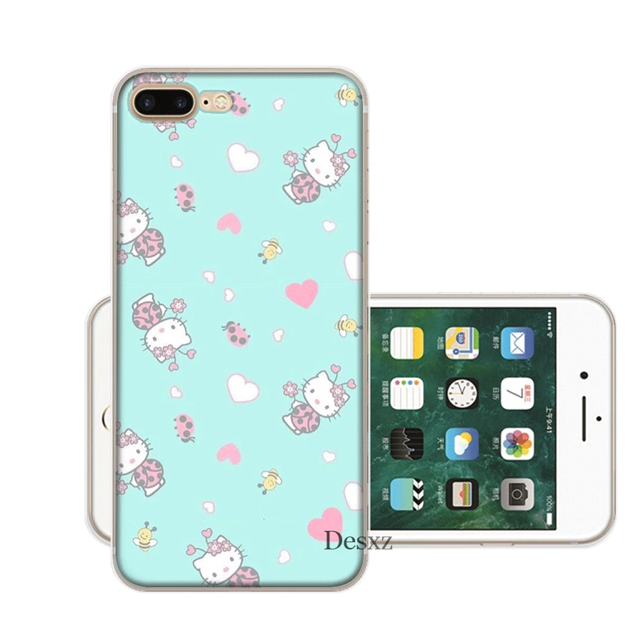 H4 Чехол для мобильного телефона iPhone Apple XR X XS Max 6 6s 7 8 P Lus 5 5S SE Shell Cute hello kitty защита Мода - Цвет: H4
