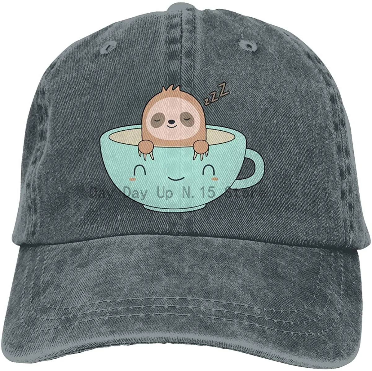 

Cute Kawaii Sloth Coffee Unisex Vintage Washed Adjustable Cap Denim Baseball Hat