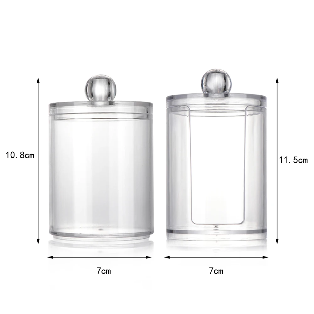 

Acrylic Makeup Cotton Pads Box Case Holder Clear Cosmetic Jewelry Organizer Storage Contain Case with a lid