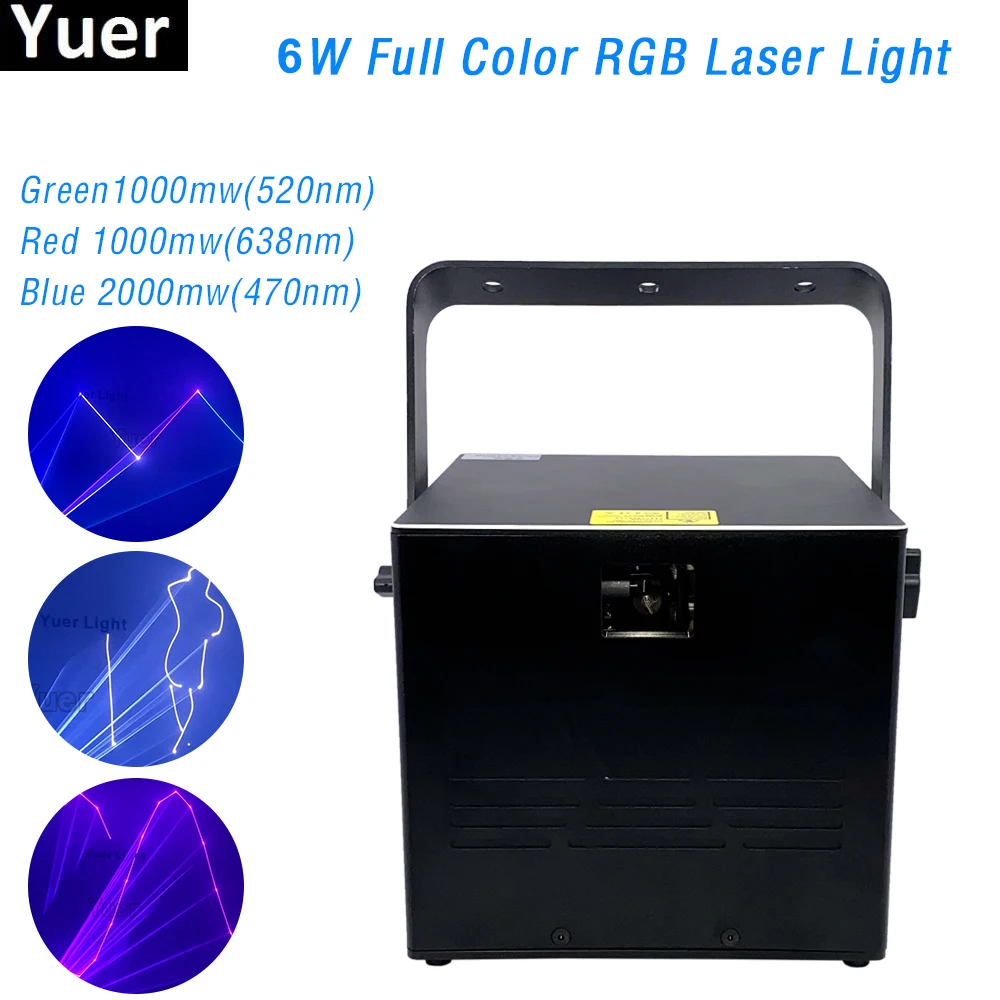 Светодиодный сценический RGB светильник 6 Вт полноцветный анимационный лазерный s