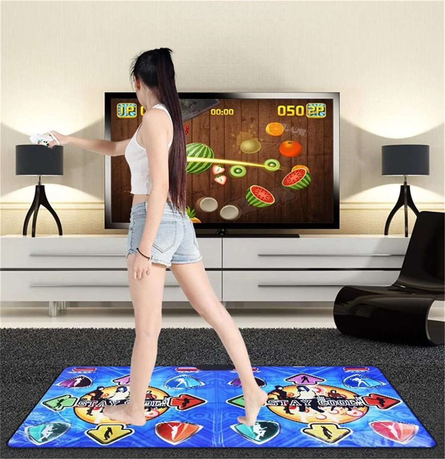 

Original Kl English Menu 11 Mm Thickness Single Dance Pad Non-slip Pad Yoga Mat + 2 Remote Controller Sense Game For Pc & Tv#lr2