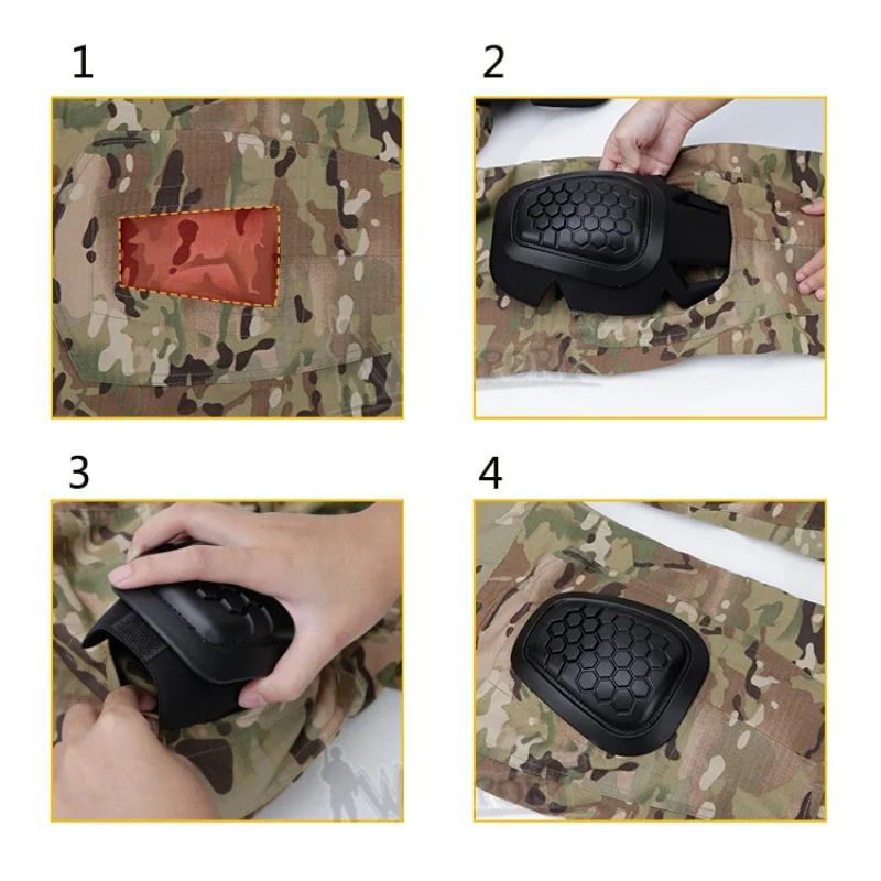 

4pcs/set Hunting Protective Gear Knee Pads Elbow Pads Skate Scooter Kneepads Sports Safety Guard