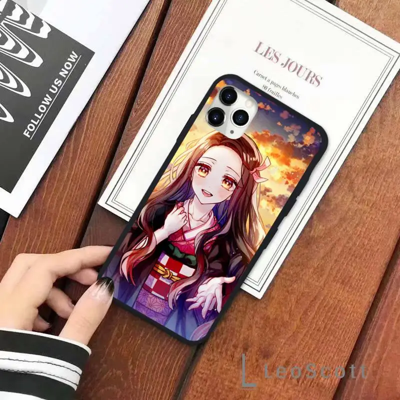 

Anime Demon Slayer Kimetsu no Yaiba Phone Case for iPhone 11 12 pro XS MAX 8 7 6 6S Plus X 5S SE 2020 XR Soft silicone