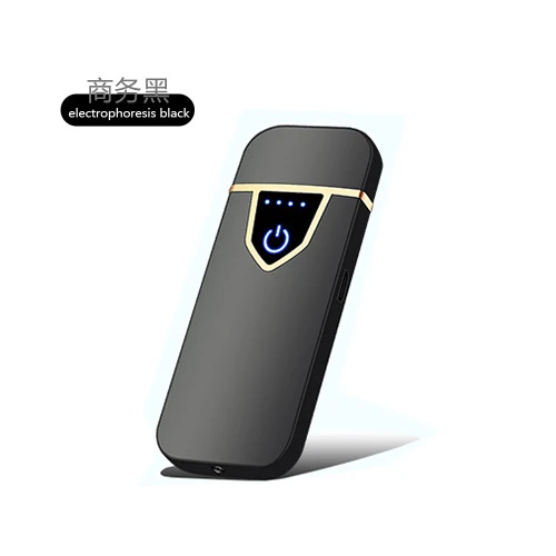 Black Беспламенная перезаряжаемая электрическая зажигалка с гнездом usb аксессуары для курения Пульс для сигарет электронная зарядка зажигалки для сигар - Цвет: Black