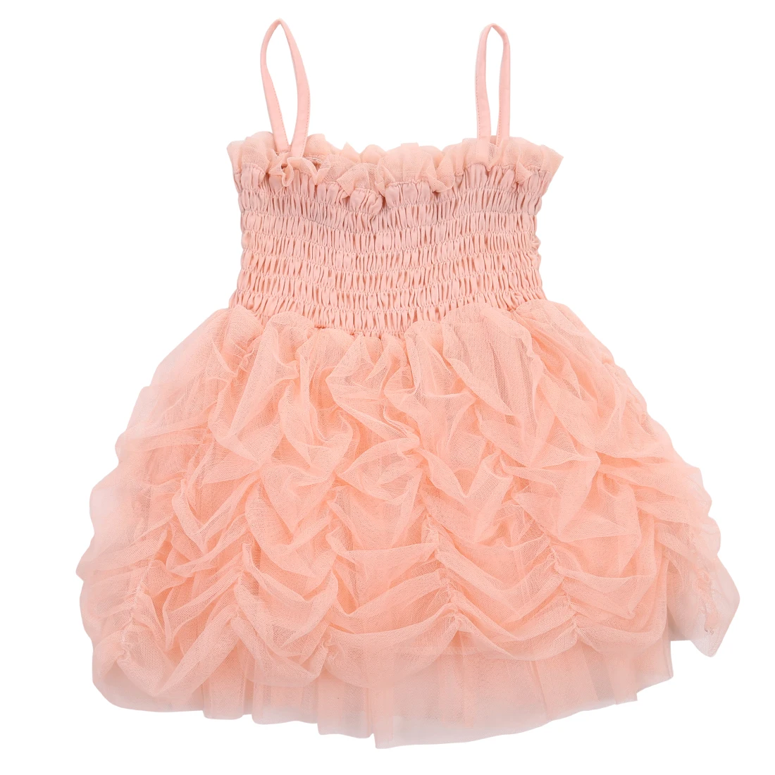 

Summer Mesh Vest Girls Tutu Dress Baby Girl Princess Dress Fashion Sleeveless Petal Decoration Party Chlidren Clothes