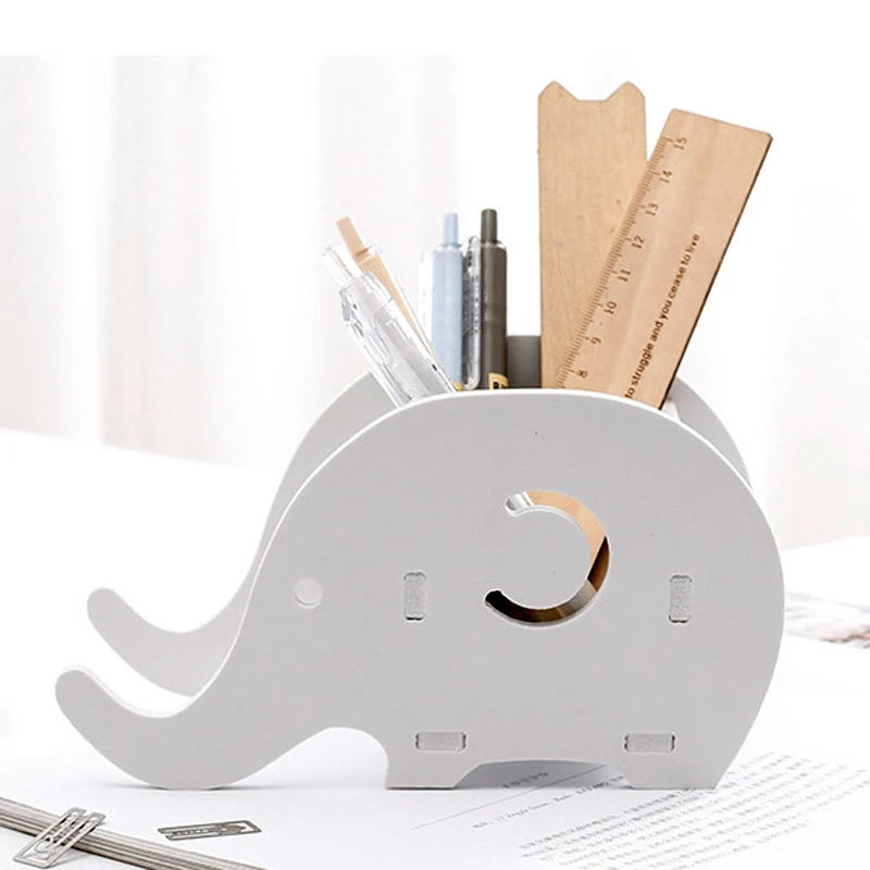 

1pcs Modern Minimalist Desktop Storage Box Pencil Case Elephant Whale Style Pen Holder