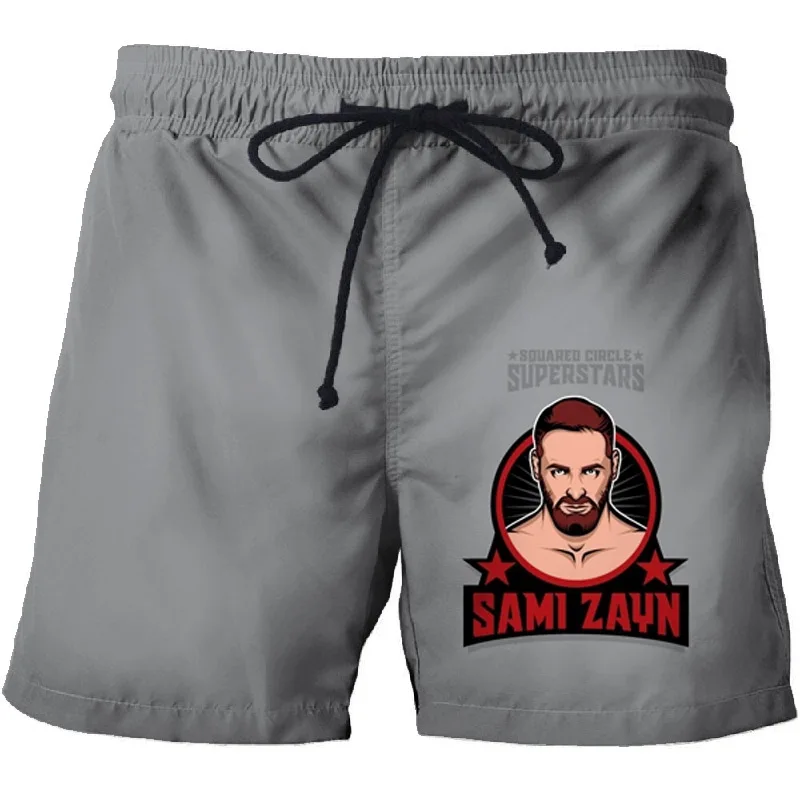 

Summer new men's casual shorts world wrestling entertainment 3D printing loose beach pants swimwear men's beach pants