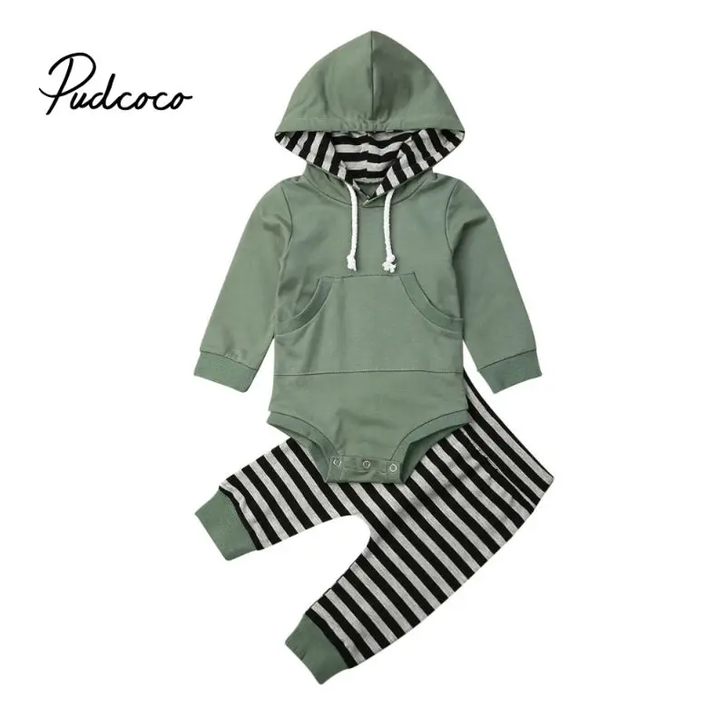 

newborn infant boys girls boys baby clothes Winter tops Bodysuit Hoodies Hooded Sweatshirt +pants outfits sport clothing sets